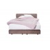 Pat Boxspring Alviano tapitat simplu, cu inaltime capat pat 90 cm, saltea inclusa, fara topper